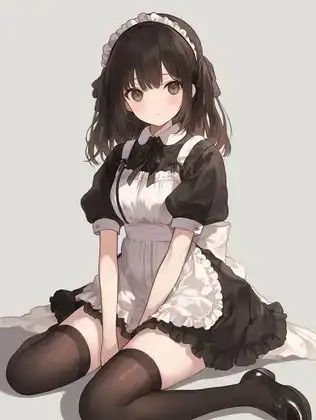 お姉さんメイドのニーソックス足コキ
