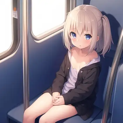可愛いパイパンロリっ娘を電車内で見つけたので中出ししてヤリ逃げしてしまうことにしたら泣かれたw