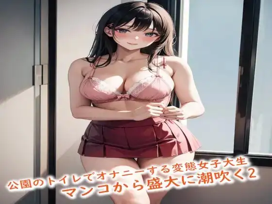 公園のトイレでオナニーする変態女子大生が興奮しすぎてマンコから盛大に潮吹く2