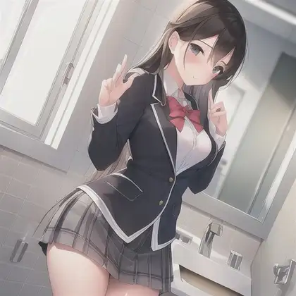 【美人女子高生✖️オナラ】オシッコからのオナラからのうさぎうんち一個ってw