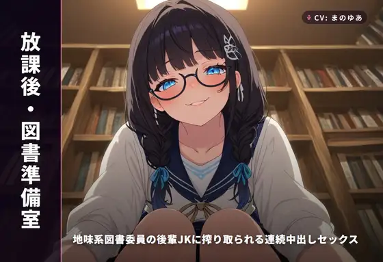 【放課後・図書準備室】地味系図書委員の後輩JKに搾り取られる連続中出しセックス(全97分)