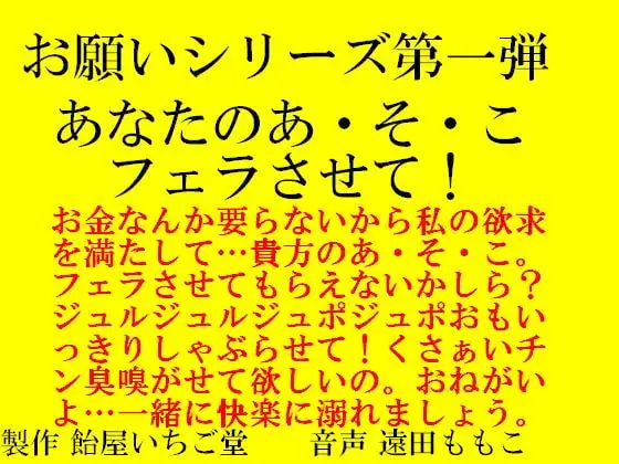 お願いシリーズ第一弾 あなたのあ・そ・こ フェラさせて!