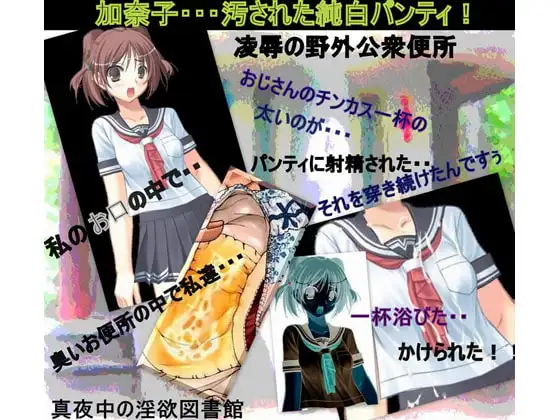 【加奈子・・汚された純白パンティ! 野外公衆便所】
