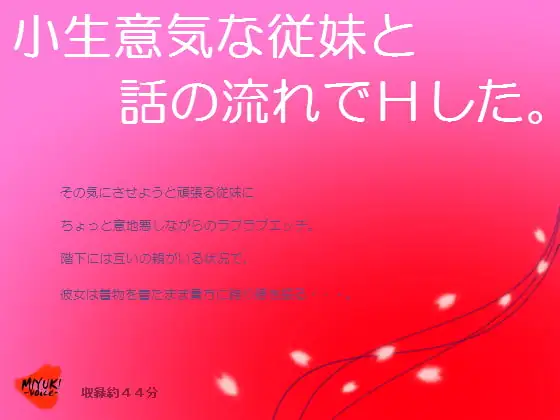 小生意気な従妹と話の流れでHした。